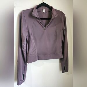 Active wear crop half zip